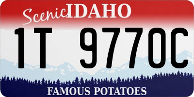 ID license plate 1T9770C