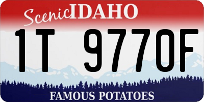 ID license plate 1T9770F