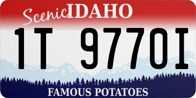 ID license plate 1T9770I
