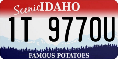 ID license plate 1T9770U