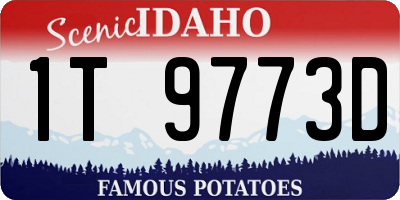 ID license plate 1T9773D