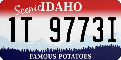 ID license plate 1T9773I