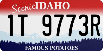 ID license plate 1T9773R
