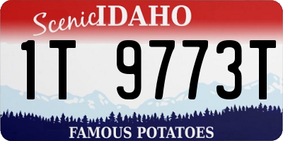 ID license plate 1T9773T