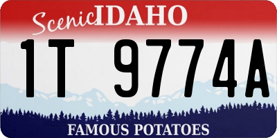 ID license plate 1T9774A