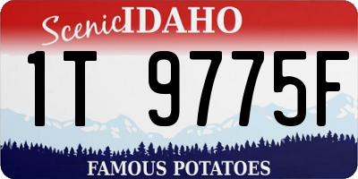 ID license plate 1T9775F