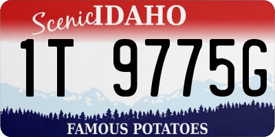 ID license plate 1T9775G