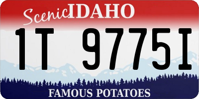 ID license plate 1T9775I