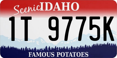 ID license plate 1T9775K
