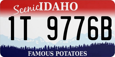 ID license plate 1T9776B