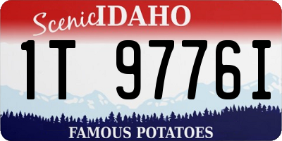 ID license plate 1T9776I