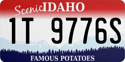 ID license plate 1T9776S