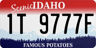 ID license plate 1T9777F