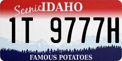 ID license plate 1T9777H