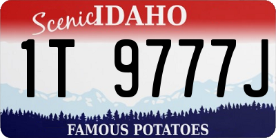 ID license plate 1T9777J