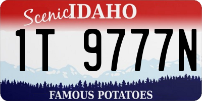 ID license plate 1T9777N