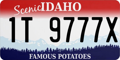 ID license plate 1T9777X
