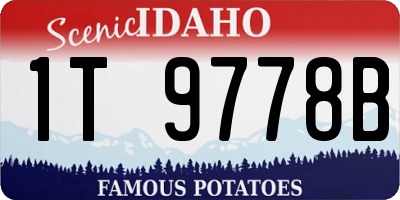 ID license plate 1T9778B