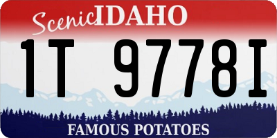 ID license plate 1T9778I