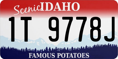 ID license plate 1T9778J