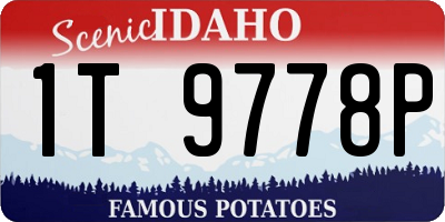 ID license plate 1T9778P