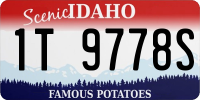 ID license plate 1T9778S