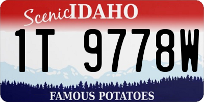 ID license plate 1T9778W