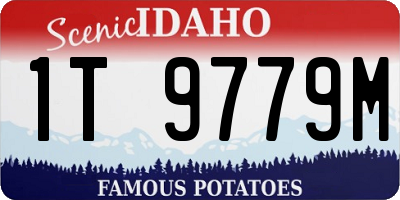 ID license plate 1T9779M