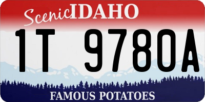 ID license plate 1T9780A