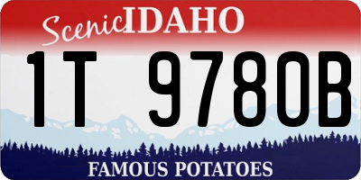 ID license plate 1T9780B