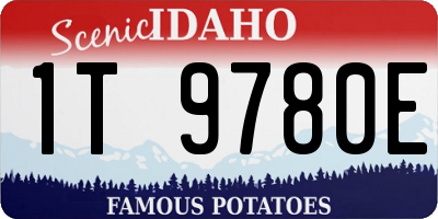 ID license plate 1T9780E