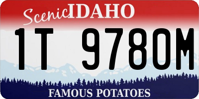 ID license plate 1T9780M