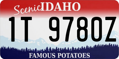 ID license plate 1T9780Z