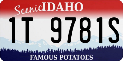 ID license plate 1T9781S