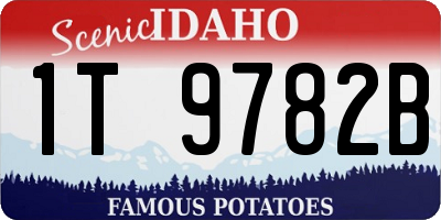 ID license plate 1T9782B