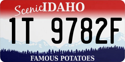ID license plate 1T9782F