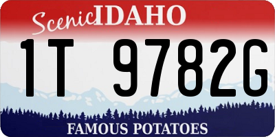 ID license plate 1T9782G
