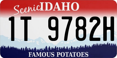 ID license plate 1T9782H