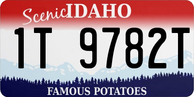 ID license plate 1T9782T