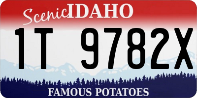 ID license plate 1T9782X