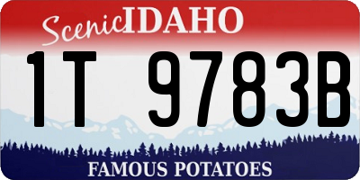 ID license plate 1T9783B