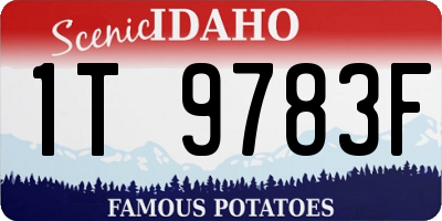 ID license plate 1T9783F