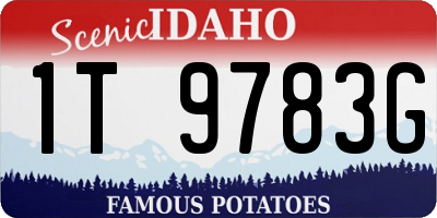 ID license plate 1T9783G