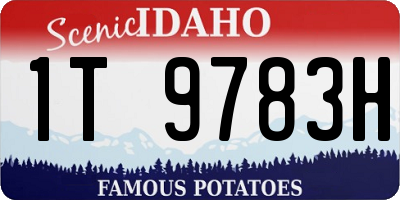 ID license plate 1T9783H