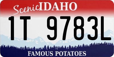 ID license plate 1T9783L