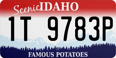 ID license plate 1T9783P