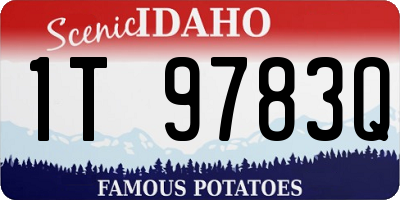 ID license plate 1T9783Q