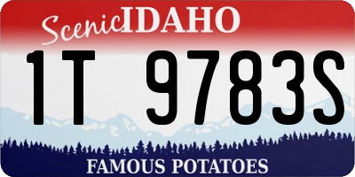 ID license plate 1T9783S