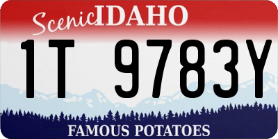 ID license plate 1T9783Y