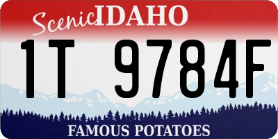ID license plate 1T9784F